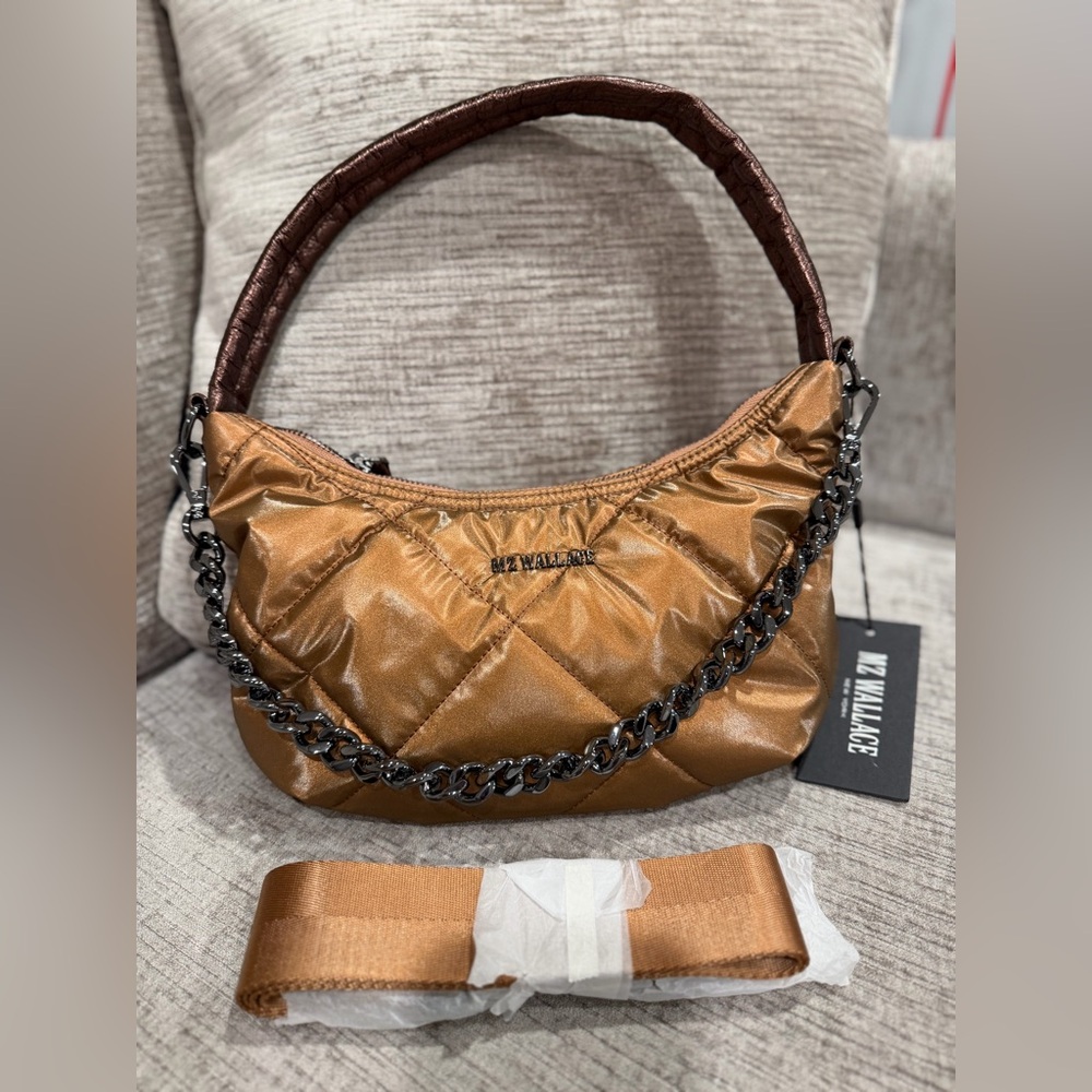 MZ Wallace Quilted Bowery Shoulder Bag
Tiger Eye Pearl, NWT ⭐️RARE ⭐️ - Picture 10 of 16